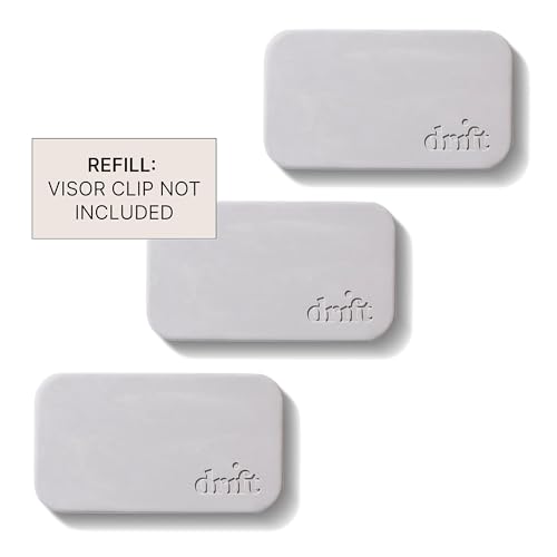 Drift Car Air Freshener - The Original Stone Air Freshener - Car Odor Eliminator - Long Lasting Scent - Metal Clip - Essential Oils - Clean Ingredients - Grove Scent 3 Pack Refill - NO CLIP INCLUDED