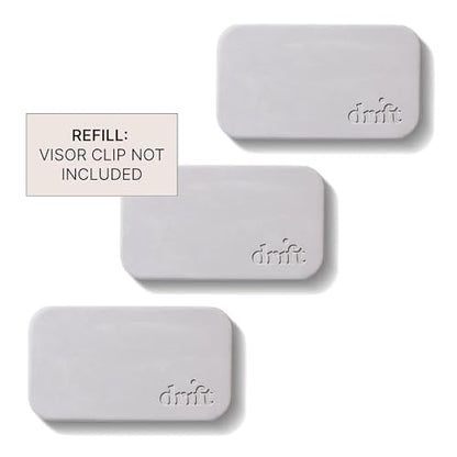 Drift Car Air Freshener - The Original Stone Air Freshener - Car Odor Eliminator - Long Lasting Scent - Metal Clip - Essential Oils - Clean Ingredients - Grove Scent 3 Pack Refill - NO CLIP INCLUDED