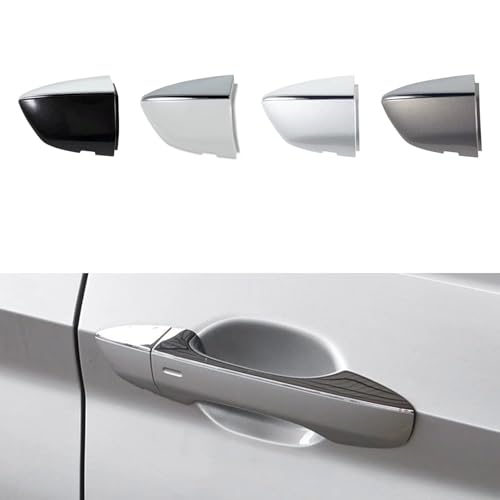 Car Front Right Exterior Door Handle Lock Cover Fit for VW Jetta7 A7 for mk7 2019 2020 2021 2022 2023 17A837879 17A837880 Door Handle Cover Black with Electroplating Strip - color: Black with electroplating strip, size: Right passenger side