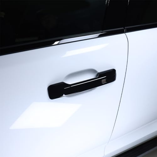 Compatible with Hyundai Palisade 2026 Accessories Button Style Exterior Door Handles Covers (Gloss Black) - color: Gloss black