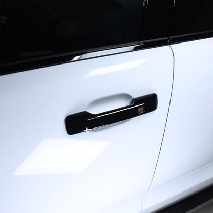 Compatible with Hyundai Palisade 2026 Accessories Button Style Exterior Door Handles Covers (Gloss Black) - color: Gloss black