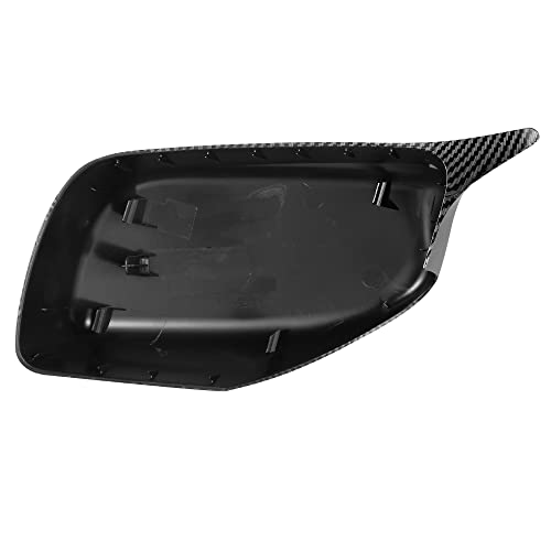 X AUTOHAUX Pair Car Exterior Rear View Mirror Covers Cap Replacement for BMW 5 Series E60 E61 E63 E64 2004-2007 Carbon Fiber Pattern - color: Black Carbon Fiber