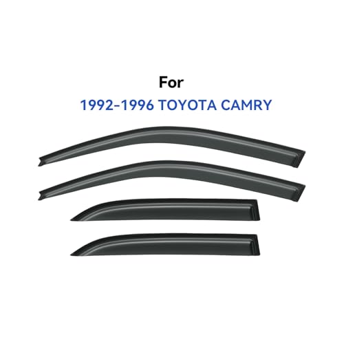 Window Visors Rain Guards Shield for 1992-1996 Toyota Camry, Out-Channel Window Vent Wind Deflectors Visors Shades for 92-96 Camry - size: 1992-1996 Toyota Camry