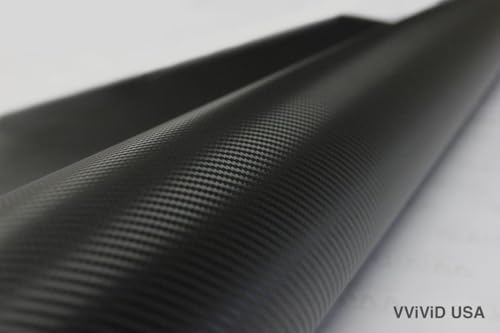 VViViD XPO Black Carbon Fiber Car Wrap Vinyl Roll Featuring Air Release Technology (25ft x 5ft) - size: 25ft x 5ft