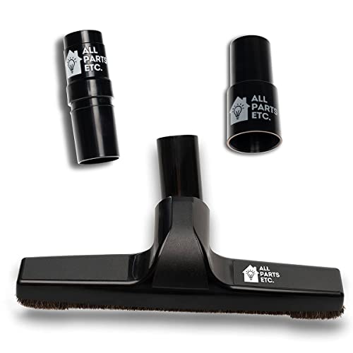 1.25" Vacuum Floor Brush Attachment – 10” Wide Soft Bristles with Two Adapters for 1.375" & 1.5" Compatibility Fits many Shop Vac, Shark, Hoover, Eureka, Dirt Devil, Miele, Oreck, and More - color: Floor Brush 10"