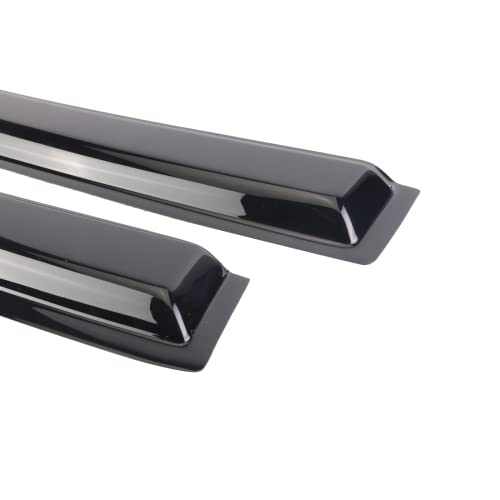 Window Visors Deflectors Tape-On for Trucks 2009-2014 DOD-ge RAM 1500/2500/3500, Rain Guards, Window Visors for Cars, Vent Shade Guard 4 pcs Window Deflectors - size: 2009-2018 Dodge Ram 1500/2500/3500 Crew Cab