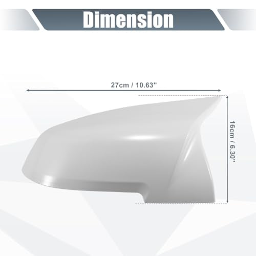 X AUTOHAUX 1 Pair Car Rear View Driver Passenger Side Mirror Cover Cap Replacement White for BMW F20 F22 F23 F30 F31 F32 F33 F36 F87 M2 X1 E84 Mirror Guard Covers