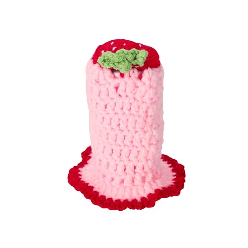 Crochet Shift Knob Cover, Universal Cute Handmade Strawberry Boho Car Accessories for Women, Car Shift Boots Knobs Cover Automotive Interior Fits Car Truck SUV (67#SC) - color: 67#SC