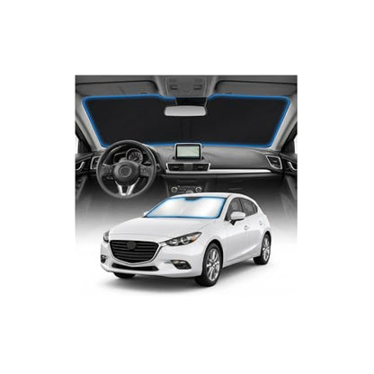 for Mazda 3 Sun Shade Windshield Cover - Custom Fit Mazda 3 Accessories 2014-2024 2025 2026 Sunshade Foldable UV Protection & Heat Shield Sun Visor Accessories - size: For Mazda 3 2014-2018