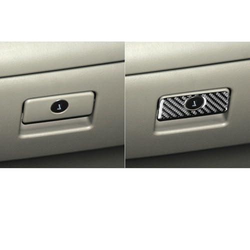 Carbon Fiber Copilot Storage Box Handle Cover Trim Compatible with Compatible with Toyota Camry 2007 2008 2009 2010 2011 Interior Accessory - color: Black 21
