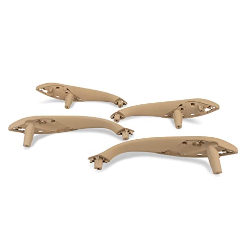 WEILEITE Front Interior Door Pull Handles Grab Bracket Trim Set Compatible with BMW 3 Series 4 Series 320,328,330,335,M3 2012-2018 and 428, 435,M4 2014-2017 Replace 51417279311(Beige,4Pcs) - color: Beige, size: Whole 4pc handle