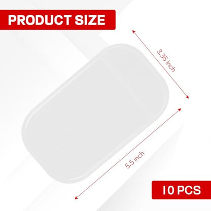 10PCS Car Dashboard Non-Slip Mat, Multifunctional Anti-Slide Sticky Pad for Auto Dashboard, Anti-Slip Dash Pad for Cell Phone, Radar Detector, Keys, Glasses, GPS, Coins (Transparent) - color: Transparent
