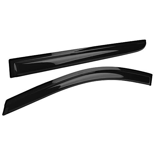 Window Visor Compatible with 2005-2007 Honda Odyssey, Acrylic Black Slim Style Sun Rain Guards Cover by IKON MOTORSPORTS, 2006 - color: Slim Style Smoke/Tinted