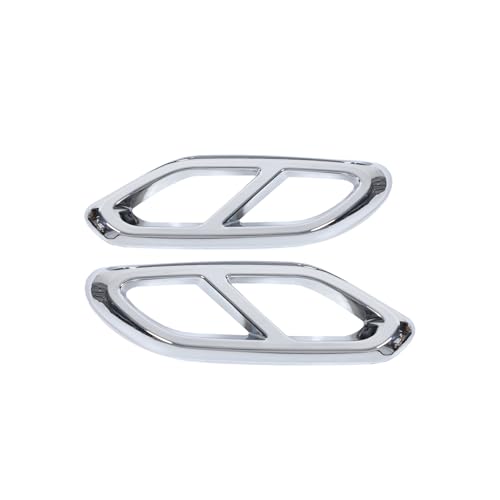 2PCS Car Exhaust Pipe Cover Compatible with Mercedes-Benz GLC Class 2023 Exhaust Tail Pipe Cover Trim Rear Bumper Exhaust Pipe Cover ABS Exterior Accessories (Silver) - style: Silver