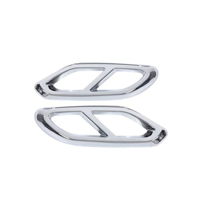 2PCS Car Exhaust Pipe Cover Compatible with Mercedes-Benz GLC Class 2023 Exhaust Tail Pipe Cover Trim Rear Bumper Exhaust Pipe Cover ABS Exterior Accessories (Silver) - style: Silver