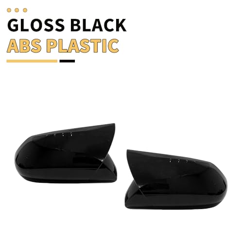 MAXDOM Side Mirror Caps Compatible with Toyota Camry (Gloss Black-Ox Horn Style, 2018-2025) - color: Gloss Black-Ox Horn Style