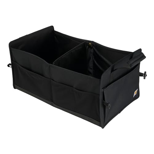 Carhartt Universal Collapsible Cargo Trunk Organizer, Portable Accessory Storage Organizer for Automotive, SUV, Trucks & Cars, Black, One Size - color: Black