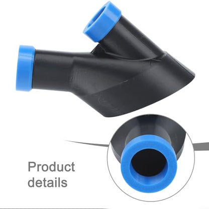 2-in-1 Automotive Detailing Tool with Blower and Vacuum Function, Oval Nozzle for Efficient Car Cleaning, Large 3.25x2.25 Inch Opening for Tight Spaces, Black Plastic Air Channel Accessory
