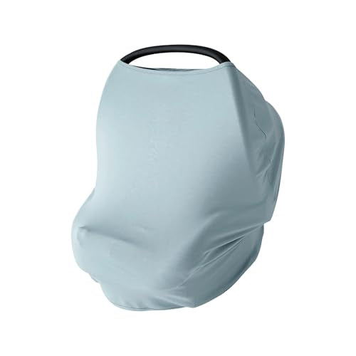 PurComfy Baby Car Seat Cover, Supersoft Bamboo Viscose Carseat Cover for Infant Boys & Girls, Breathable Multi-Use Breastfeeding Covers, Canopy for Carrier, Stroller, Shopping Cart & High Chair - color: Slate