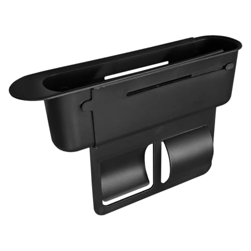 YoRise Car Seat Gap Filler, Multifunctional Car Seat Organizer, Phone Holder Between Seats & Console, Automotive Storage Box Accessories for Keys, Sunglasses, Cards, Phones (Black) - color: Black