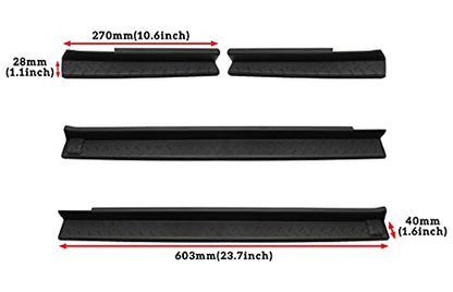Door Sill Guards Protectors for Jeep Wrangler JK Unlimited JKU 2007-2018, Front Rear Door Entry Guards Protectors Scuff Plate Kit for Jeep Wrangler JK 2007-2018 Accessories (4PCS)