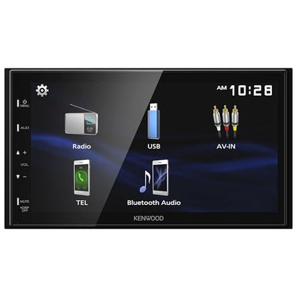 KENWOOD DMX150BT 6.8" Capacitive Touchscreen Digital Multimedia Receiver – Bluetooth, USB Mirroring for Android, Rear Camera Input, 13-Band EQ