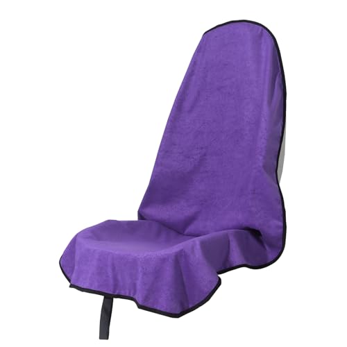 Waterproof Car Seat Cover Towel, Non-Slip Sweat Proof Car Seat Protector, Universal Fit for Cars, SUVs, Trucks, Jeeps Post Workout/Gym/Beach Front Seat Cover, Washable, for Sweaty Athletes (Purple) - color: Purple