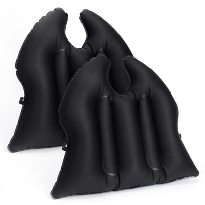 2 Pack Inflatable Seat Cushion, Lightweight, Waterproof, Suitable for Office/Home Chair Pad and Lumbar Pillow Support,Portable Air Seat Cushion for Travel,Car,Outdoor Stadium and Camping,Black - size: 2 PACK