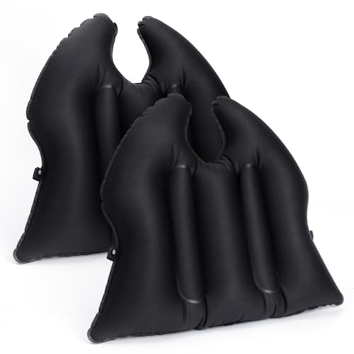 2 Pack Inflatable Seat Cushion, Lightweight, Waterproof, Suitable for Office/Home Chair Pad and Lumbar Pillow Support,Portable Air Seat Cushion for Travel,Car,Outdoor Stadium and Camping,Black - size: 2 PACK