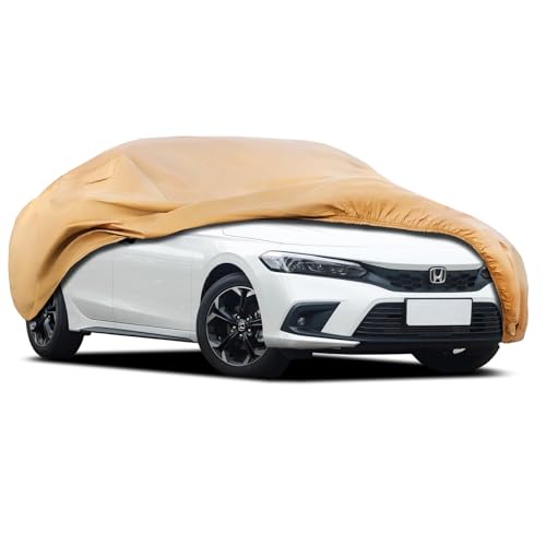 Heavy Duty Outdoor Car Cover Custom Fit for 2016-2026 Civic, Windproof All Weather Waterproof Sun Rain UV Dust Snow Protection Outdoor Car Covers - size: Custom Fit Civic