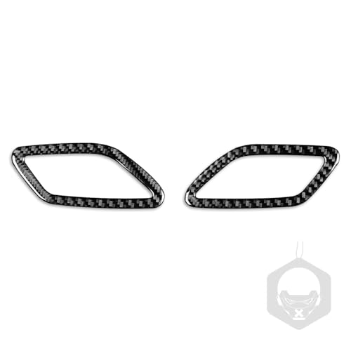 Generic Auto Dashboard Both Sides Air Vent Wind Outlet Defogger Frame Sticker Real Carbon Fiber Interior Trim Accessories Compatible with Benz CLA C117 2014-2018 GLA X156 2015-2019 Black, BM8112 - color: Dashboard Both Sides Air Vent Wind Outlet Defogger