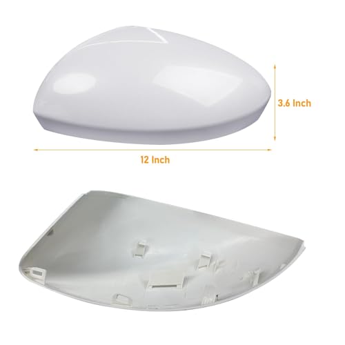 Moonlinks Compatible with Nissan Sentra 2020 2021 2022 2023 2024 Side Mirror Cover Replacement, White Left Driver & Right Passenger Clip-on Mirror Cap for Sentra S/SR/SV/Sense/Advance/Exclusive - color: Pure White-Pair