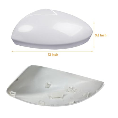 Moonlinks Compatible with Nissan Sentra 2020 2021 2022 2023 2024 Side Mirror Cover Replacement, White Left Driver & Right Passenger Clip-on Mirror Cap for Sentra S/SR/SV/Sense/Advance/Exclusive - color: Pure White-Pair