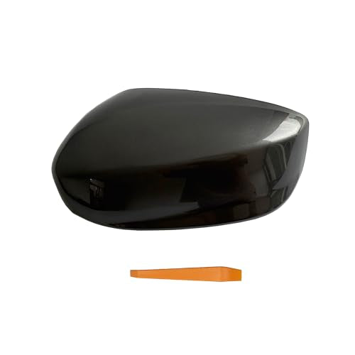 Left Driver Side Mirror Cover Cap Compatible with Honda Accord 2008-2012 | Polished Metal Metallic (Code: NH737M) - Dark Gray | Direct Replacement Door Wing Mirror Housing - color: Gray, size: Left Driver Side
