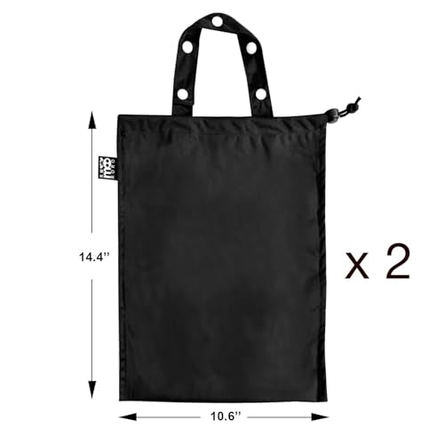 2 Pack Leakproof Car Trash Bags Detachable Waterproof Garbage Bags with Drawstring Hanging Organizer for Back Seat & Travel Black - color: Black & Black