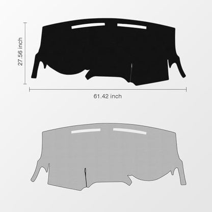 KUST Black Dash Cover for Dodge Grand Caravan 2011-2020(SE,SXT,GT)/Chrysler Town & Country 2011-2016 Polyester Dashboard Cover Non-Slip Center Console Dash Cover Accessories for Grand Caravan - size: Grand Caravan 11-20(black)