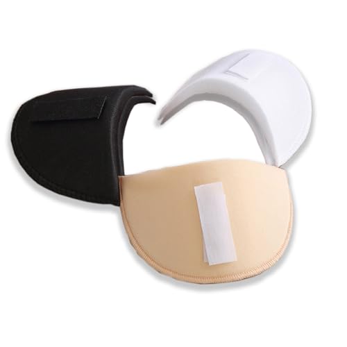 SZMUHLNY 3 Pairs Shoulder Pads for Women Clothes,No-Sewing Required Anti-Slip Detachable Reusable Soft Sponge Shoulder Pads for Men Blazer Clothes Sewing Accessories - color: 3pack/Black,White,Skin