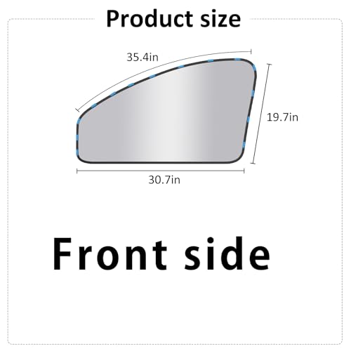 Silver Car Window Sun Shade - Side Thiken Curtain Magnetic 100% Block Light Car Window Covers with Cooler Feeling (Silver, D-Front-2pcs) - size: D-Front-2pcs