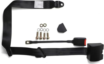 2 Pack 3 pt Pads Adjustable Retractable Straps Cover Universal Replacement Set for Golf Cart Go Kart,Club Golf Cart,Minivan Van,SUV,UTV, VR,Pickup,Truck for Modification Seatbelt Protective Covers Kit - color: Black