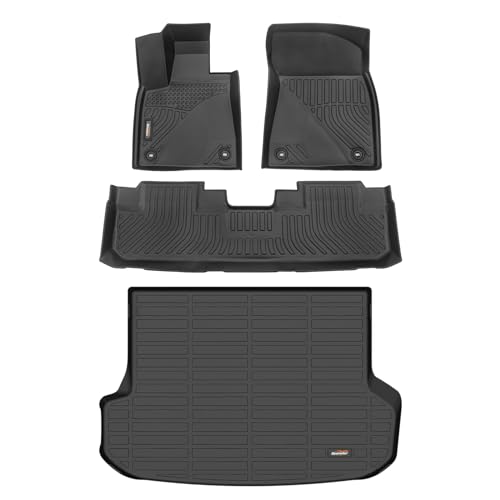 Binmotor-All Weather Floor Mats & Cargo Liner for RX 2016-2022 /RX350/RX450h (No RXL Models), Heavy Duty Car Floor Liners-Black for RX Accessories-Black - style: 4) Car Mats for Lexus RX (2016-2022)