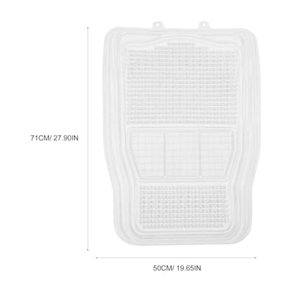 Healeved Silicone Car Floor Mat, Front Vehicle Foot Mat, Waterproof PVC Automotive Floor Protection for Easy Cleaning and Sturdy Use