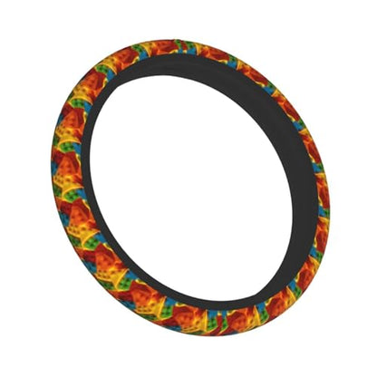 Building Blocks Steering Wheel Covers Non Slip Neoprene Universal 15 Inch Steering Wheel Protector Car Cover for Men Women - color: Building Blocks