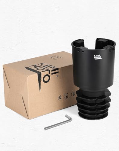 KEMIMOTO Upgraded Car Cup Holder Expander Long Base Model, Compatible with Hydro Flasks Yeti Stanley, Large Cup Holder Adapt 18-40oz Bottles, Fits for Universal Vehicles, Golf Carts, UTVs