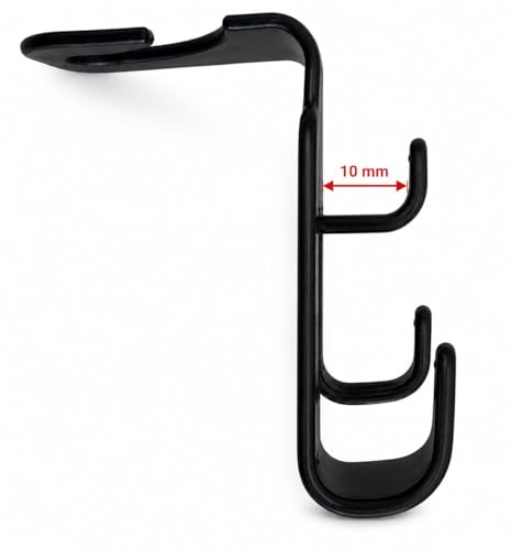 2-in-1 Universal Car Headrest Hook with Integrated Phone Holder | 360° Rotation Seat Back Hanger for Bags, Purses & Groceries | Durable ABS Plastic Car Organizer & Tablet Mount (Pack of 2 - Black)