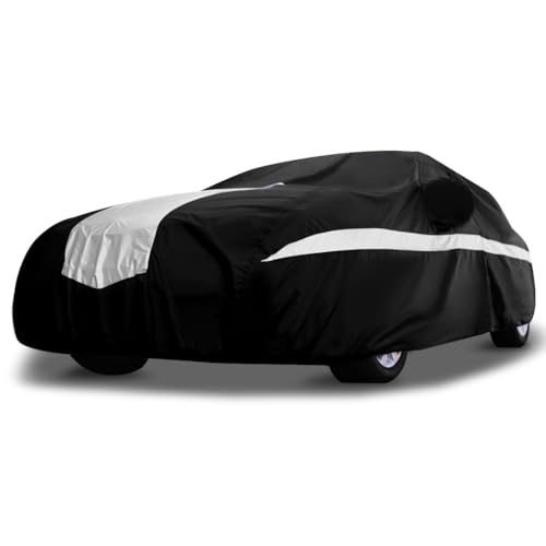 Titan Stingray Car Cover - Multi-Layer All Weather Protection for Sedans 186-202”. Waterproof, UV Blocking, Scratch Resistant. Drivers Side Zippered Access.