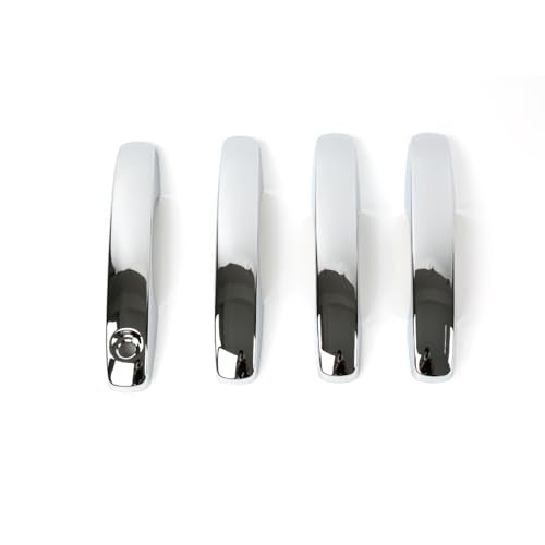Exterior Car Accessories Compatible with Ford Ranger 2023 2024 2025 Side Door Handle Cover 4PCS(Without Smart Key Hole) Chrome - color: Chrome