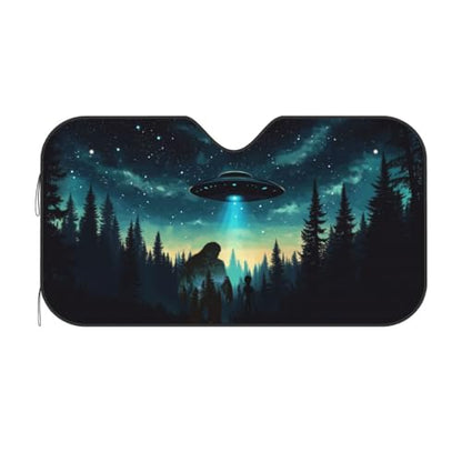 Alien Tree Car Sun Shade Windshield Sunshade Foldable Front Window Shield Cover for Truck SUV - color: Blue1