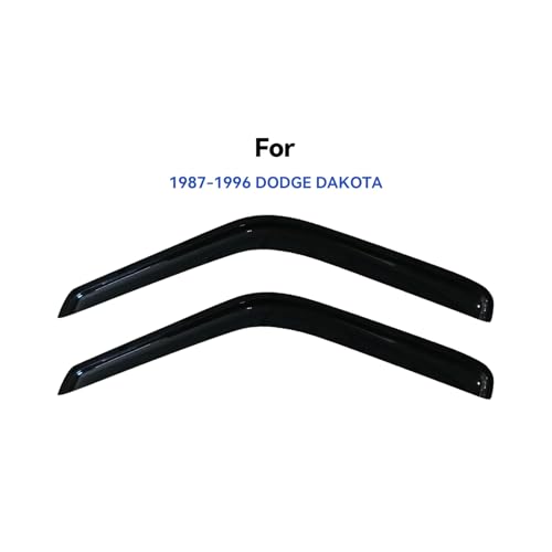 Window Visors Rain Guards for 1987-1996 Dodge Dakota, Out-Channel Window Vent Wind Deflectors Visors Shades for 87-96 Dakota - size: 1987-1996 Dodge Dakota