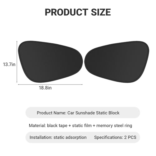 Car Side Window Sun Shades, 2 PCS Window Sunshades Privacy Curtains, Sun Glare and UV Rays Protection, Block Light for Breastfeeding, Taking a nap, Changing Clothes, Camping (Front Window) - size: 2 Pcs #Front Window