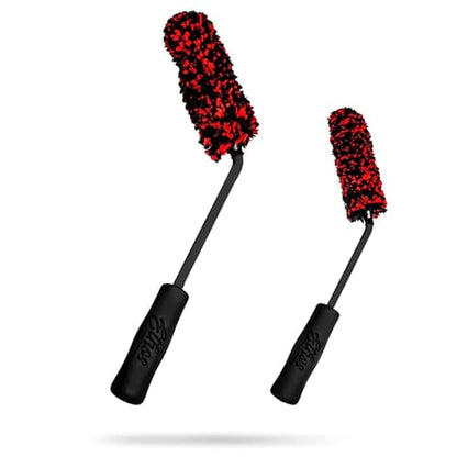 Ethos Wheel Brush for Car Detailing – Plush Rim Cleaner Brush, Car Cleaning Tire Brush Kit, Soft Wheel Cleaner Brushes, Rim Brushes for Cleaning Wheels, Wheel Cleaning Brush - style: Wheel Cleaning Brush Combo
